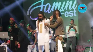 stonebwoy and samini in a rap battle at saminifest 2018