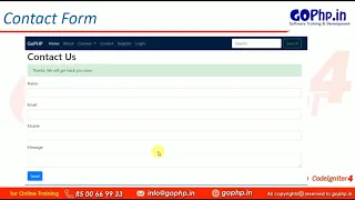 Contact Form in CodeIgniter 4