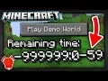 BREAKING the MINECRAFT DEMO MODE