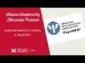 PsycINFO Keyword Searching