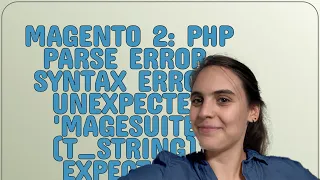 Magento MAGENTO 2 PHP Parse error syntax error unexpected MageSuite T - STRING expecting f