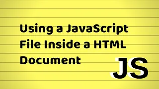 How To Use an External Javascript File in a HTML Document Web Developer Tutorial