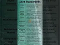 Java Buzzwords