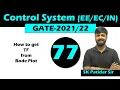 Lec 77 How to get TF from Bode Plot Control system