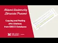Copy and Paste APA Citations from EBSCO Databases