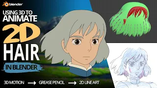 Using 3D to Animate 2D Hair in Blender