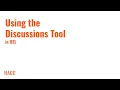 Using the Discussions Tool in D2L