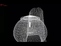 Wireframe 3D rendering engine written from scratch