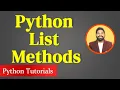 Python List Methods Python Tutorials for Beginners Hindi