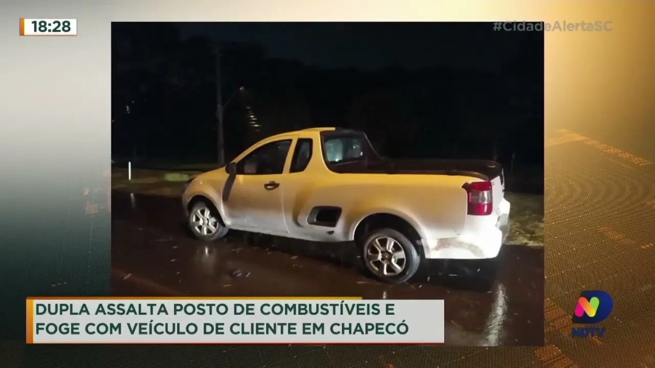 Violência em Chapecó: Assalto em posto de combustíveis e mulher é esfaqueada