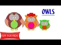 Owl Coloring Book Page For Kids Learn Color Very Easy - DIY FOR KIDS