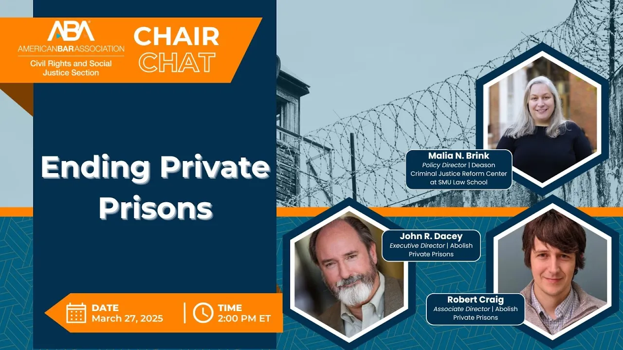Ending Private Prisons | Chair Chat