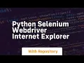 python selenium webdriver internet explorer