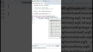 Bill Pugh Singleton Implementation design pattern in Java