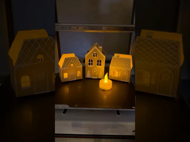 Mini Paper Bag Gingerbread Houses (for tea lights) video thumbnail