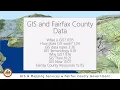 Introduction to GIS in Fairfax County