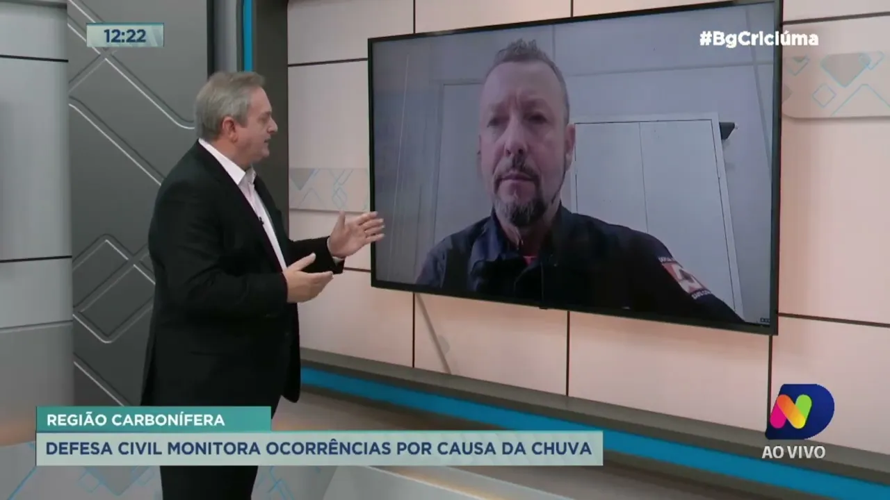 Defesa Civil monitora danos causados pelas chuvas na Região Carbonífera