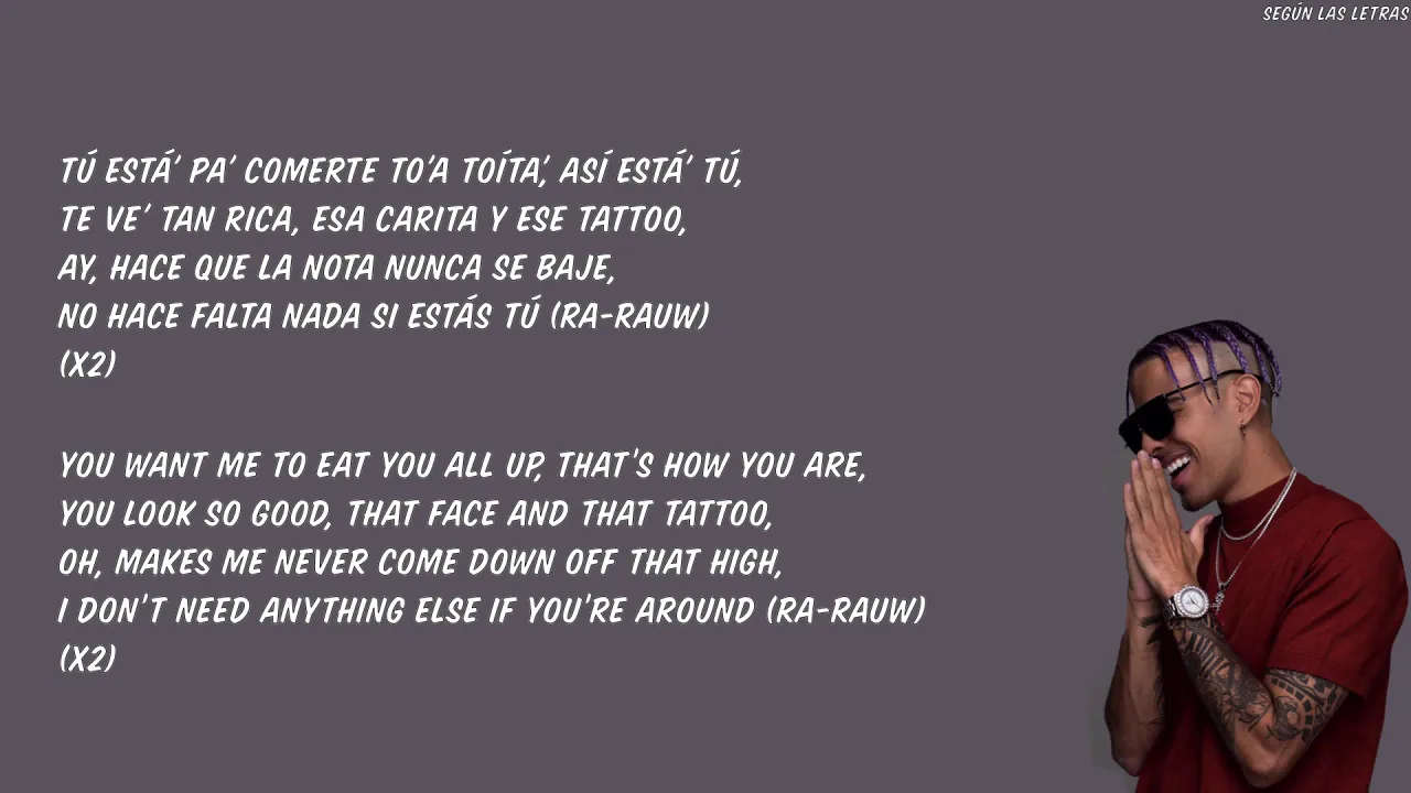 Rauw Alejandro Tattoo English Lyrics Translation