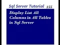 Display List All Columns in All Tables in Sql Server