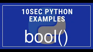 10sec Python Examples bool Built in Function by Code Recipe