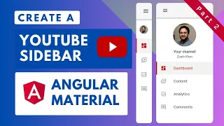 Create a YouTube sidebar clone with Angular Material Components Part 2