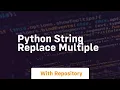 python string replace multiple
