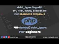 Php declare strict types flag with Int Float String Boolean PHP Beginners Tutorials eWaySol