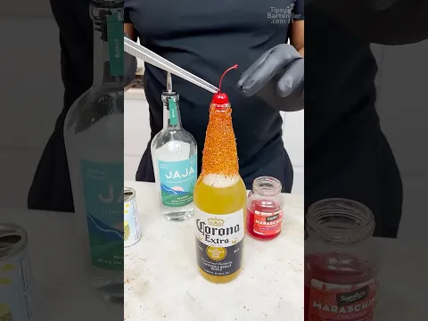 Pineapple Upside Down Corona   #cocktail #drink
