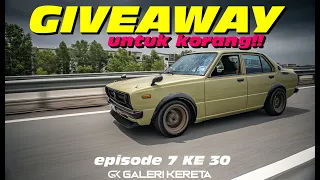 kereta corolla ke30 ini untuk anda episode 7 1 million giveaway