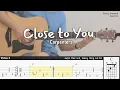 Close to you - Carpenters | Fingerstyle Guitar | TAB + Chords + Lyrics
