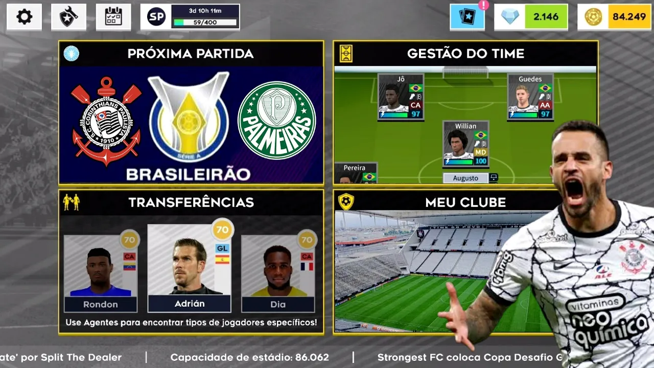 Time do Corinthians 2022 no Dream League Soccer Gameplay
