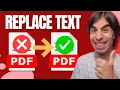 How to REPLACE TEXT in PDF FIND and REPLACE TEXT for ANY WORD