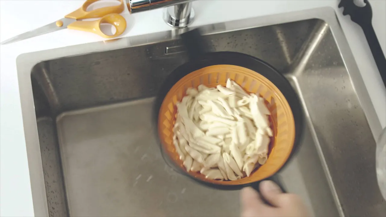 Pasta carbonara. 