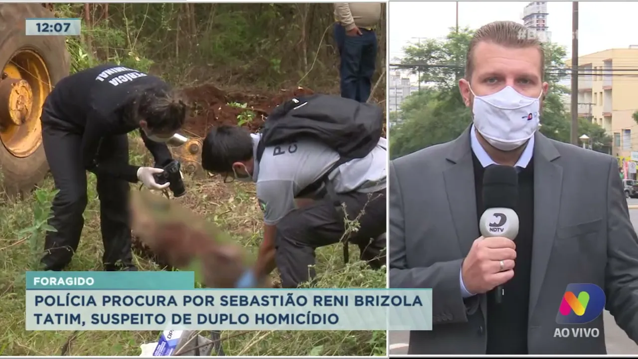 Foragido: polícia procura por Sebastião Reni Brizola Tatim, suspeito de duplo homicídio