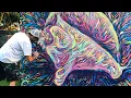 3D Conch Shell Mural in ONE DAY at GroundUP Music Festival 2020 in Miami Beach
