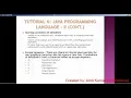 Tutorial 6 Java Programming Language - II BLUEJ FOR 9th