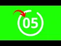 The Most Simplest 5 Seconds Green Screen Countdown Timer - No sound