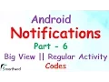 Android Notification Tutorial Part-6 Big View BigText Style BigPicture Style Inbox