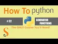 22 GENERATOR FUNCTIONS YIELD KEYWORD PYTHON RETURN VS YIELD PYTHON3