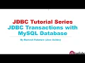 JDBC Tutorial - Part 10 JDBC Transactions with Example