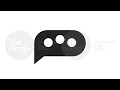 Chat bubble with three dots jumping black and white loading animation