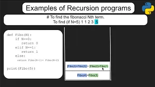 Recursion in Python Examples -Part-II Class XII CBSE