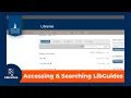 Accessing Searching LibGuides - WCSU Library Tutorials
