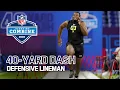 Defensive Lineman Run the 40-Yard Dash at 2026 NFL Combine