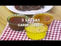 Si no sabés con qué comer el cerdo, acá tenés "3 salsas para carne de cerdo"