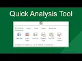 Quick Analysis Tool in