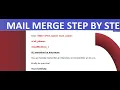 Mail merge How to create mail merge using Microsoft Word