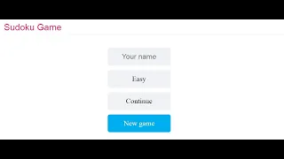 Suduko Game in VanillaJS
