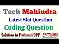 Tech Mahindra Coding Question Latest Tech Mahindra programming Questions Tech Mahindra