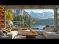 Peaceful Jazz Lakeside Sound Soothing Instrumental Jazz In Tranquil Living Room For Relaxation